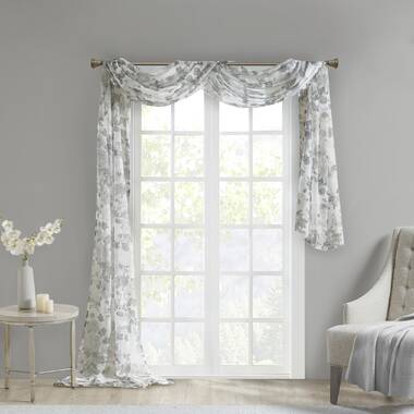 Canora Grey Lital Polyester Room Darkening Window Scarf Pair | Wayfair